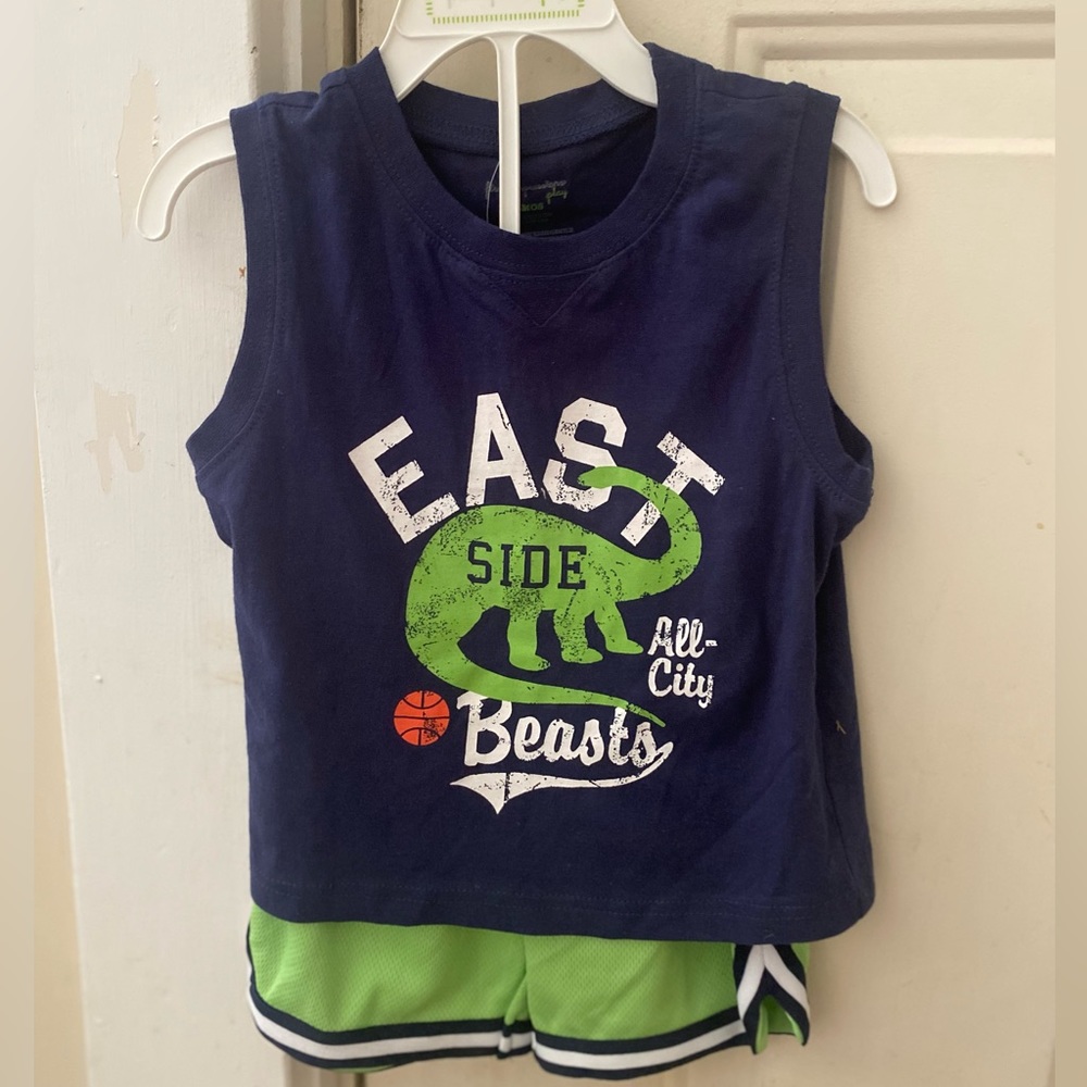 🦕 NWT First Impressions Toddler Dino Basketball 2-piece Outfit